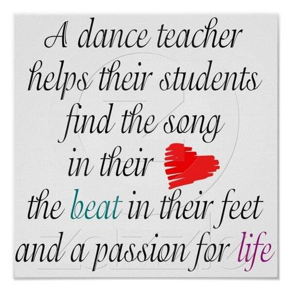 Poster: a dance teacher helps their students find the song in their heart