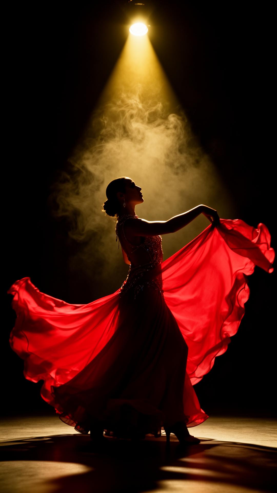 Latin danseres in dramatisch spotlight